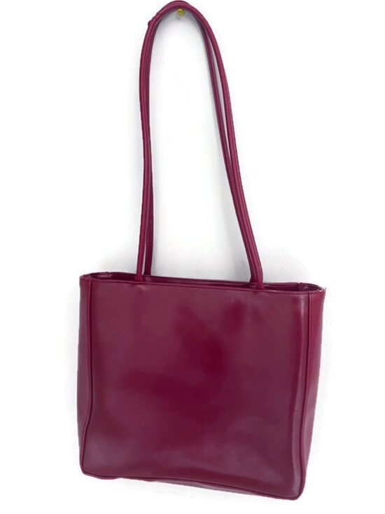 Estee Lauder Handbags - Estee Lauder Red Leather Shoulder Bag
